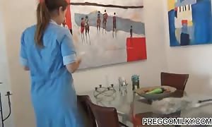 lactation candle play with real rookie housewife