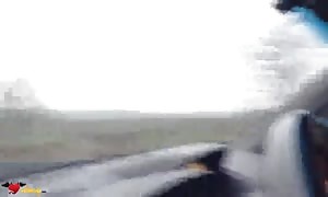 thin young mom is performing a very good deepthroat blowjob in the car