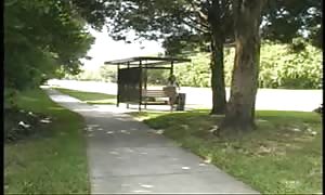 turned on as hell blonde is finger poking her proper pussy on the backseat