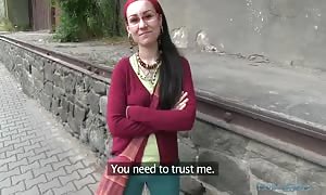 incredible black-haired mother is deep-throating my rock hard pole to get a little cash