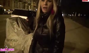 blonde drinks hard-on and load of sperm in the public restroom