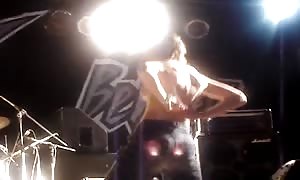 nice new comer is leisurely undressing and proving off her titties