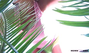 mother demonstrating the art of savage blowjob for her young step daughter