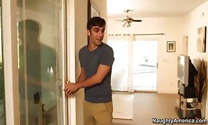 Drop-dead mature Houston instructing son's close friend screwing