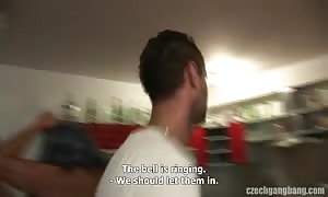 satisfying thin mom is getting your mitts on in the hardcore group action